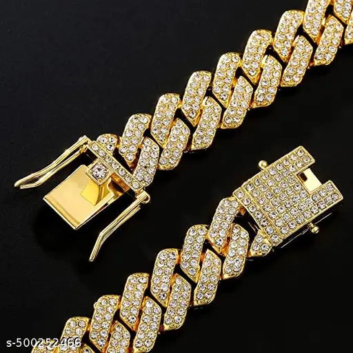 Mc Stan Chain Cuban Link Chain for Men Women girls gents Miami Necklace Iced Cubic Zirconia diamond chain Sterling Silver Chains Long Stainless Steel Ice Rhinestone Hip hop Stylish Rapper