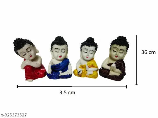 Baby Budha 4 piece budha Decorative Showpiece