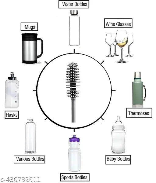 Stainless Steel 1 Litre Leakage Proof Water Bottle For Home & Kitchen,Office,School,Gym,Travelling With Free Bottle Cleaning Brush(Pack Of-04, 1000ML)