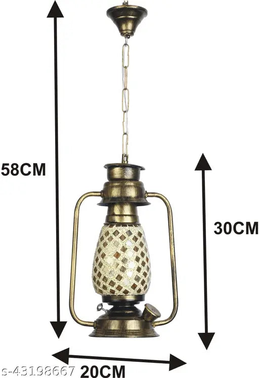 Antique Pendant Hanging Lantern Lamp Light With Colorful Glass Perfect Match Of Trading And Traditional