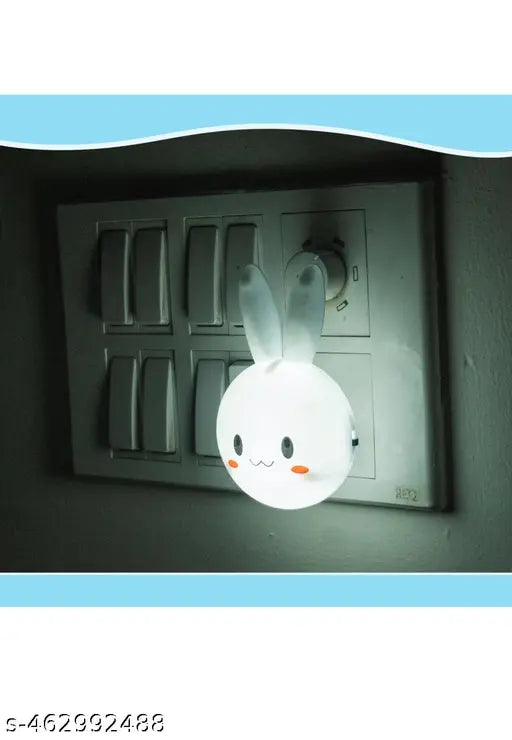 Decorative Unique LED Night Lamp Night Light for Bedroom Hall Dinning Room Any Space at your Home | Socket 2 Plug & Pin Jack(White)