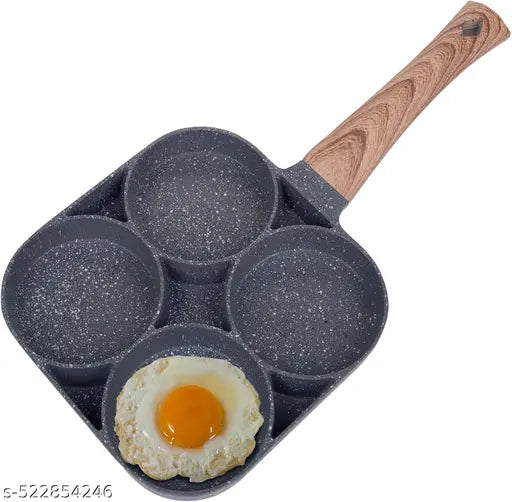 Egg Frying Pan Nonstick Pancake Pans 4-Cups cookware Pancake, Omelette Pan, Idli Non stic plat Harmless with Handle