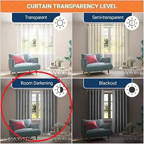 Curtain Parda Door Window Pack of 2 Pcs