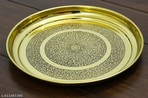 Traditional 10" Khoncha Bhojan Thali Traditional Food Serving Plate Best For Dailay Used Products Etc.