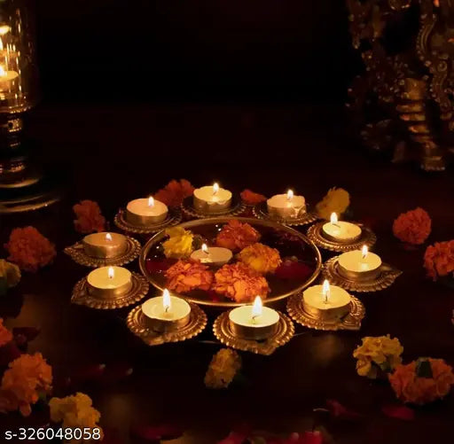 Pooja thal set includes  diya