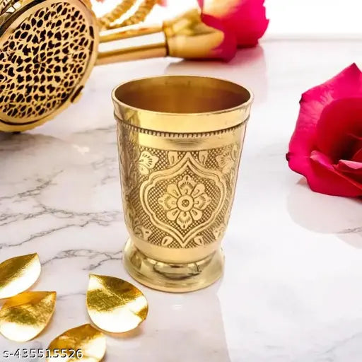 Pure Brass Glass  |Brass utensil | Brass pot|  Pittal Glass  | Perfect for Puja, Health & Everyday Use