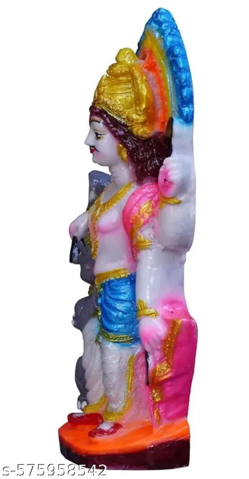 Marbledust Vishwakarma Murti 7.5x4x1.5 HWL Inches Marble Resin Idols, Office, Shop, Workshop Puja Idol, Bishwakarma Statue Decorative Gift Showpiece