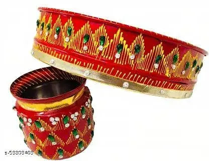 Rockfield Karwa chauth thali Set| karwachauth puja thali Set | Pooja Thal | Lota/Kalash | Channi for Karwa Chauth Pooja, (Thali, Channi, Kalash, Diya, Akshat)