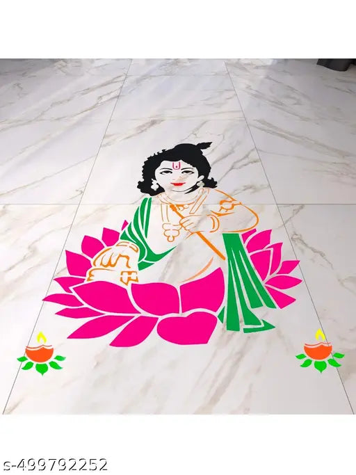 Rangoli stancils decor items for 12inch