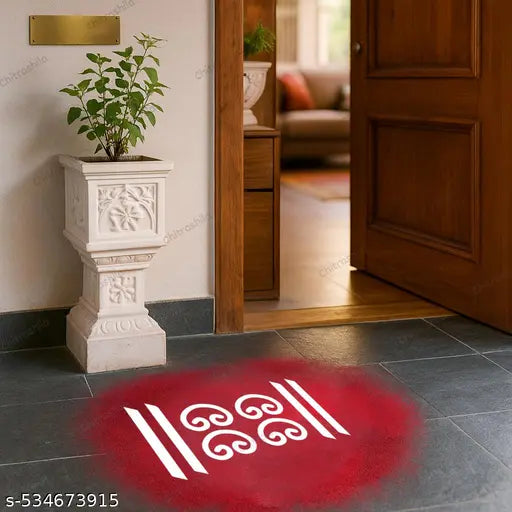 Chitrashila Gaupadma Wooden Rangoli Stencil 5x5 inches