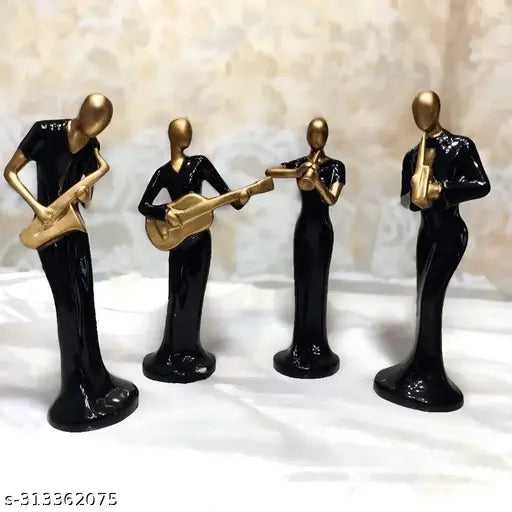 Lady Hand Musical Instrument Statue Showpiece for Home Decor
