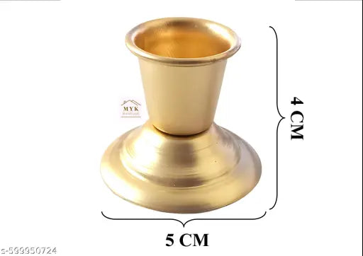 Candle stand - Candle Holder - (Set of 2) 4 x 5 cm Golden Candle Stick Holder for Home Decoration.