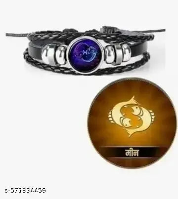 Nikal Tripund Pendant with Meen Rashi Bracelet | Pisces Zodiac Combo for Men & Boys