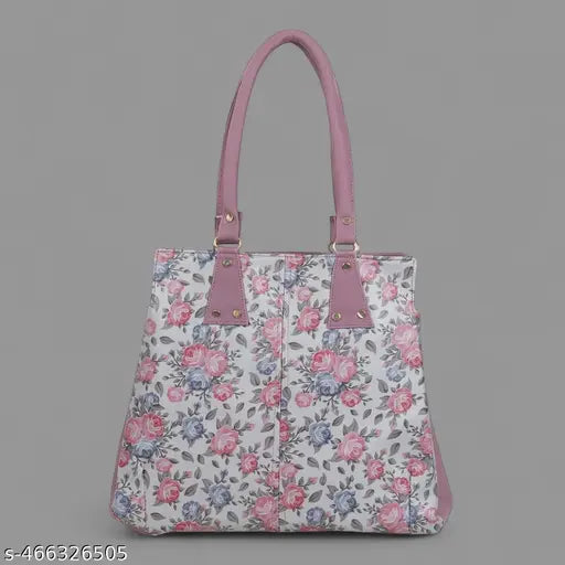 Elegant Floral Print Ladies Handbag | Premium PU Leather Shoulder Bag