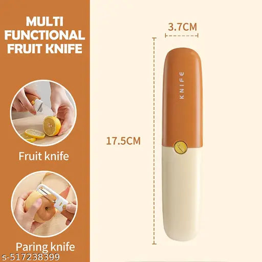 2 in 1 Multifunctional Stainless Steel Fruit Knife Peeler, Vegetable Peeler with Knife Julienne Peeler, Multi-Color Fruit and Vegetable Dual-Use Knife,Portable Peeling Fruit Peeler