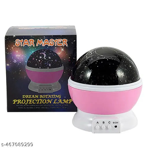 Star Master Rotating 360 Degree Moon Night Light Lamp Projector With Colors And Usb Cable,Lamp For Kids Room Night Bulb pack of 1