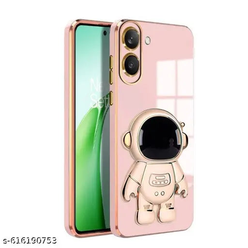 Anks Creation Back Case Cover for OnePlus Nord CE5 with Cute 3D Cartoon Mirror Folding Mobile Stand Holder