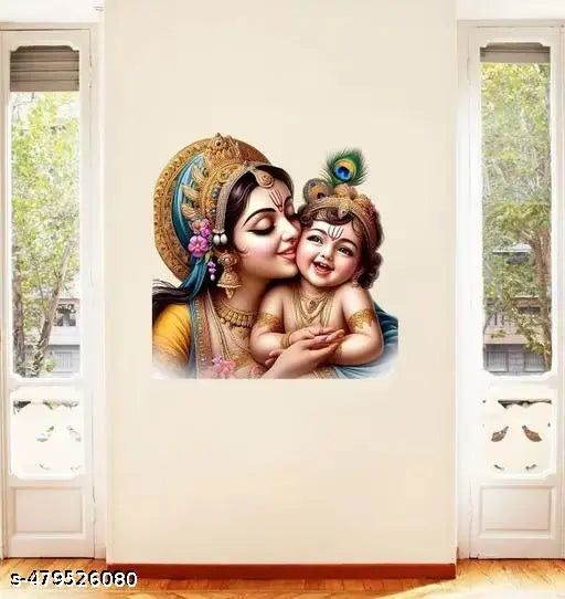 little krishna with maa yashoda Walllsticker