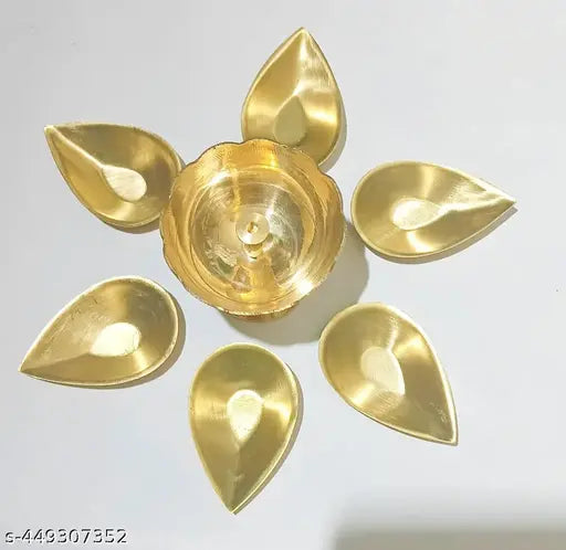 Brass Diya and Pradip set