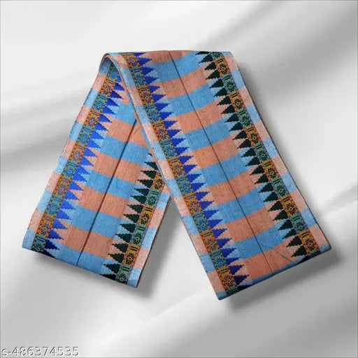 MXX Cotton Striped Gamcha for Pooja and Religious Purpose ( Multicloured) - Pack of 1