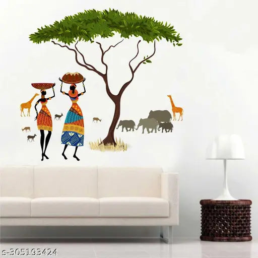 Village Lady Wall Sticker