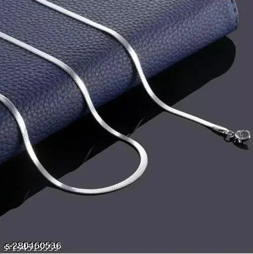 Stylish Silver Stainless Steel Snake Chain for men and boys 22Inch Length