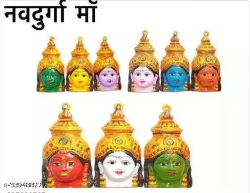 Om Fashion Nava Durga Faces (7 inches)