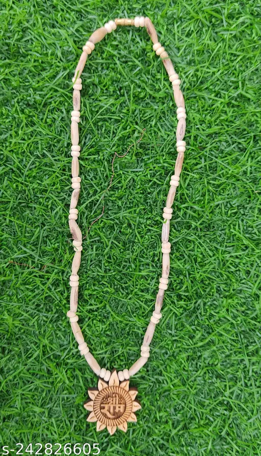100% Orginal Shri Ram Tulsi Kanthi MalaTulsi Kanthi Mala Original Beads Wood Brown for Neck, Men, Women, Boys, Girls and Friends (Pack of 1)