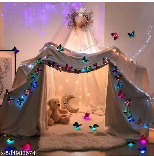 Self Adhesive Butterfly Led Night 3D Sticker (Pack of 5)