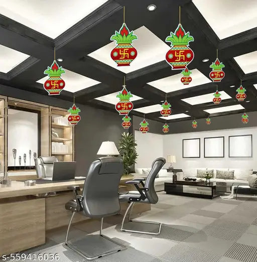 Paper Hanging Kalash for Diwali Decoration Set of 10 Pcs