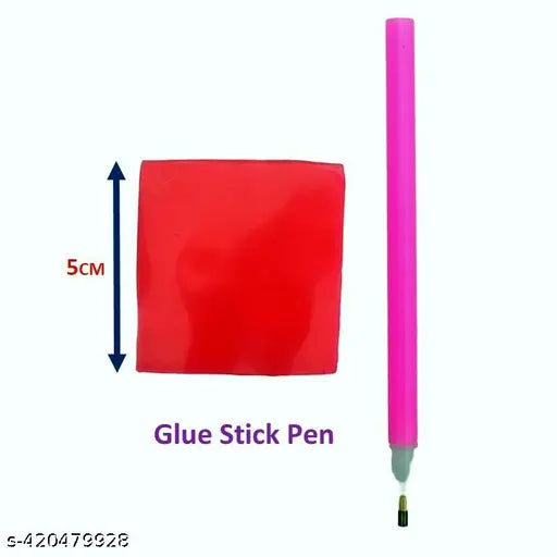 Glue pen/Stone Sticking Pen/Kundan sticking Pen for Embroidery, Jewellery making, Craft, and many more. 2 Pen with 2 GluePad (2 Set)