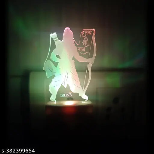 Diona night lamp Ram LED multi color 3d illusion Ayodhya Mandir gift temple festival corporate divine