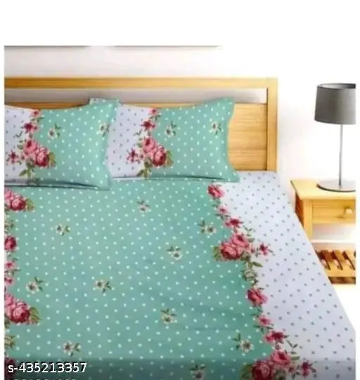 Bhuvik Cotton Double Bedsheet Set with 2 pillow covers (Bedsheet Size  90x100 ) (Pillow Size 28x18)