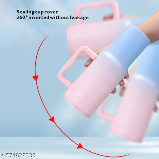 Tumbler with lid and Straw 1200ML Cup Stainless Steel Vacuum Insulated Tumbler for Water, Iced Tea or Coffee 1.2L Office Gym Travelling (40-OZ- Pink Blue)