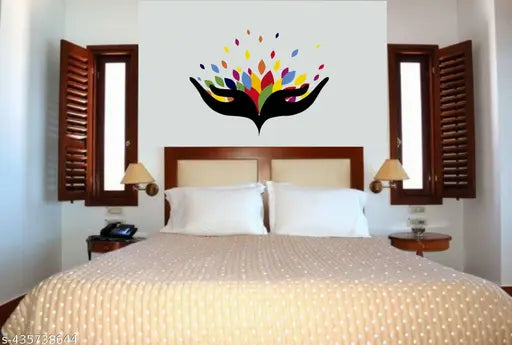 Multi Color Decorative Abstract Wall Sticker (47 cm x 60 cm)