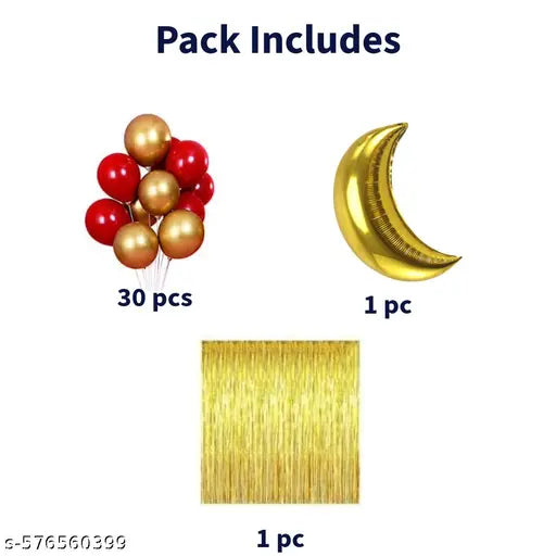 Party Box Ganesh Chatturthi Balloon Decoration (Ganpati Murti Not Included)