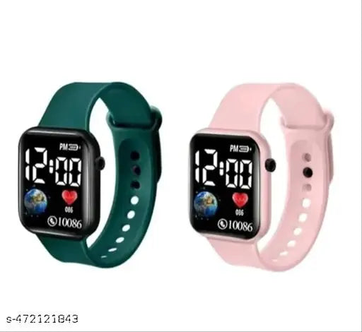 Digital Watch Combo (Pack of 2) BUY Most Selling Latest Trending Square Led Watch for unisex, Best Quality Watch Classic Digital Watch,watch, top, watch Digital, Trending Sports Watch, For Boys & Girls,Smart LED band for kids, boys and girls