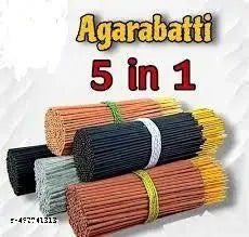 Kasturi, Loban, Guggal, Kewda & Fantasia Agarbatti Combo 80g Each (Total 400g) | Natural Fragrance Incense Sticks for Puja, Meditation & Home Use