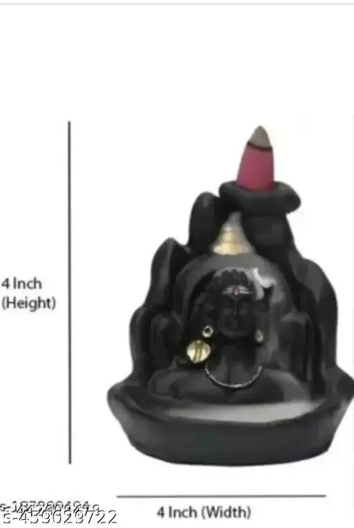 Lord adiyogi mahadev Shiv adi shankara blackflow cone incence holder shiv Decorative showpicece with 60 free fragrance smoke backflow incence stick cone