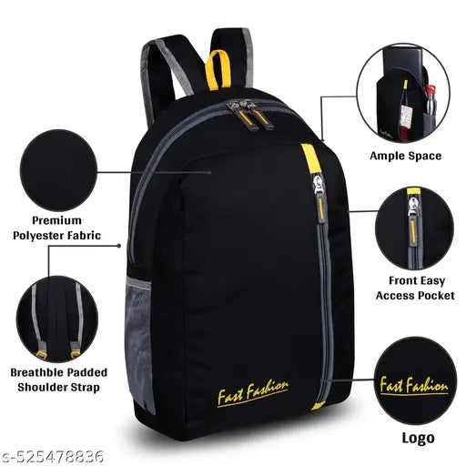 TOTEZA spacy comfortable 4th to 10th class casual college Waterproof School Bag Waterproof School Bag  (BLACK 22L)