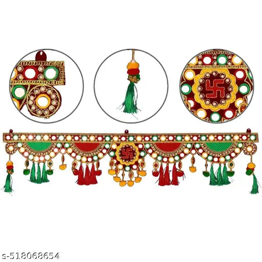 Traditional Plastic Beads Handmade Door Hanging/Bandarwal/Toran for Door. 38.5 inch size Toran