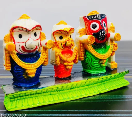 Lord Jagannath Balabhadra and Devi shubhadra singhasana marbel idol
