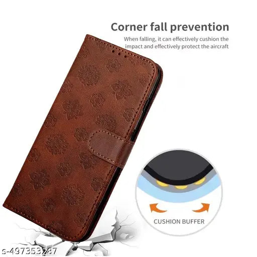 Innovex® Flip Cover for Realme 8i | Back Cover Case for Realme 8i - Classic Brown