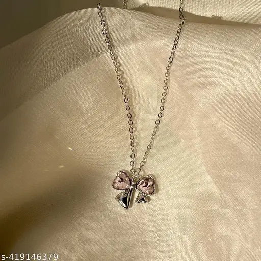 New Design Premium Quality bow Pendant Chain || Girls Locket || Girls necklace chain || chain for girls || women nechlace chain || pendant chain || Trendy necklace chain || necklace dikhayen