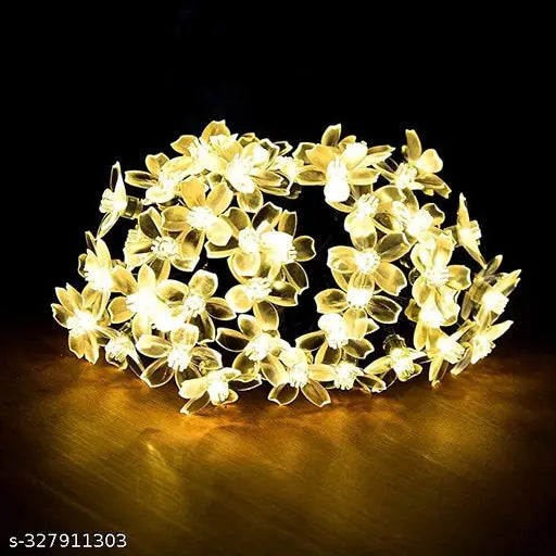 X Pulse 3 Meter Led Flower String Light for Decoration Warm White 14 Led Blossom Flower Light for Diwali Decoration Outdoor-Indoor, Party, Wedding, Home Decoration Fairy Light