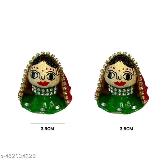 Riddhi Siddhi Ganpati's Wife Idol for Home Temple Navaratri Diwali Home Decoration Made of Supari Used in Betel Nuts