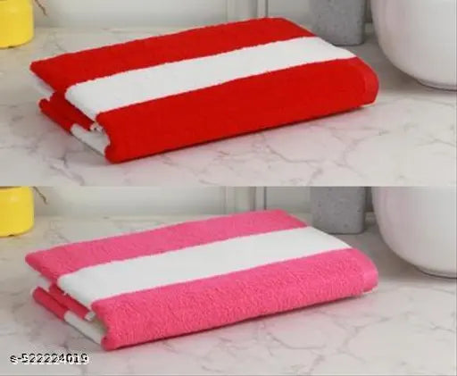 Cotton Bolls Premium Microfiber Bath Towels – Pack of 2, Large Size (60x120 cm), Ultra-Soft & Quick-Dry, Multicolor