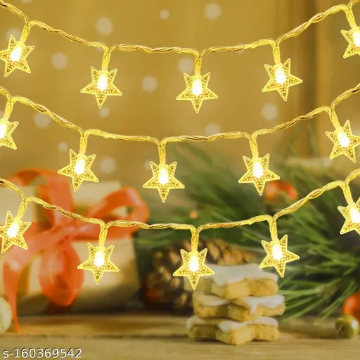 DEAL ItsApna Pack of 1 Mini star  14 LED Yellow Mini star String Light for Diwali, Flameless & Smokeless LED Lights for Any Festival/Diwali/Christmas/Events/Home Decoration (Yellow Light, 4 metres) LED Strips