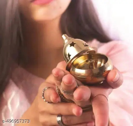 Home Trends India Brass Diya for Puja Akhand Diya Jyothi Oil Lamp Deepak for Diwali Mandir Decor Small (2.5 Inches)