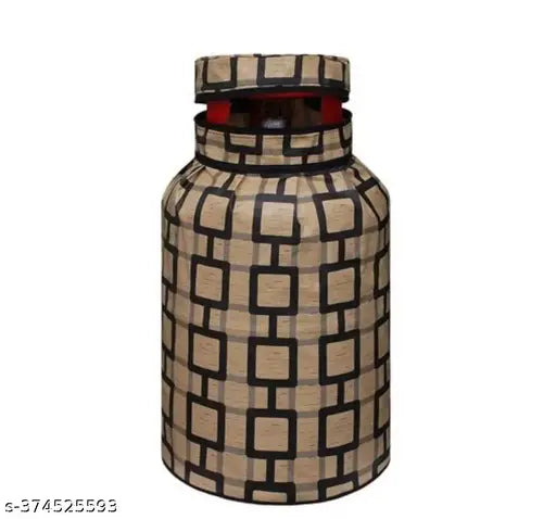 AADVAY & ADVIKA Dustproof & Waterproof LPG PVC Gas Cylinder Cover with Stylish & Designer Print Gas Cylinder Protector - (Multicolour) DEH 05